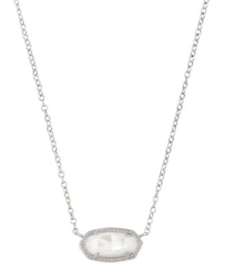 Elisa Imitation Pearl Silver-Tone Pendant Necklace
