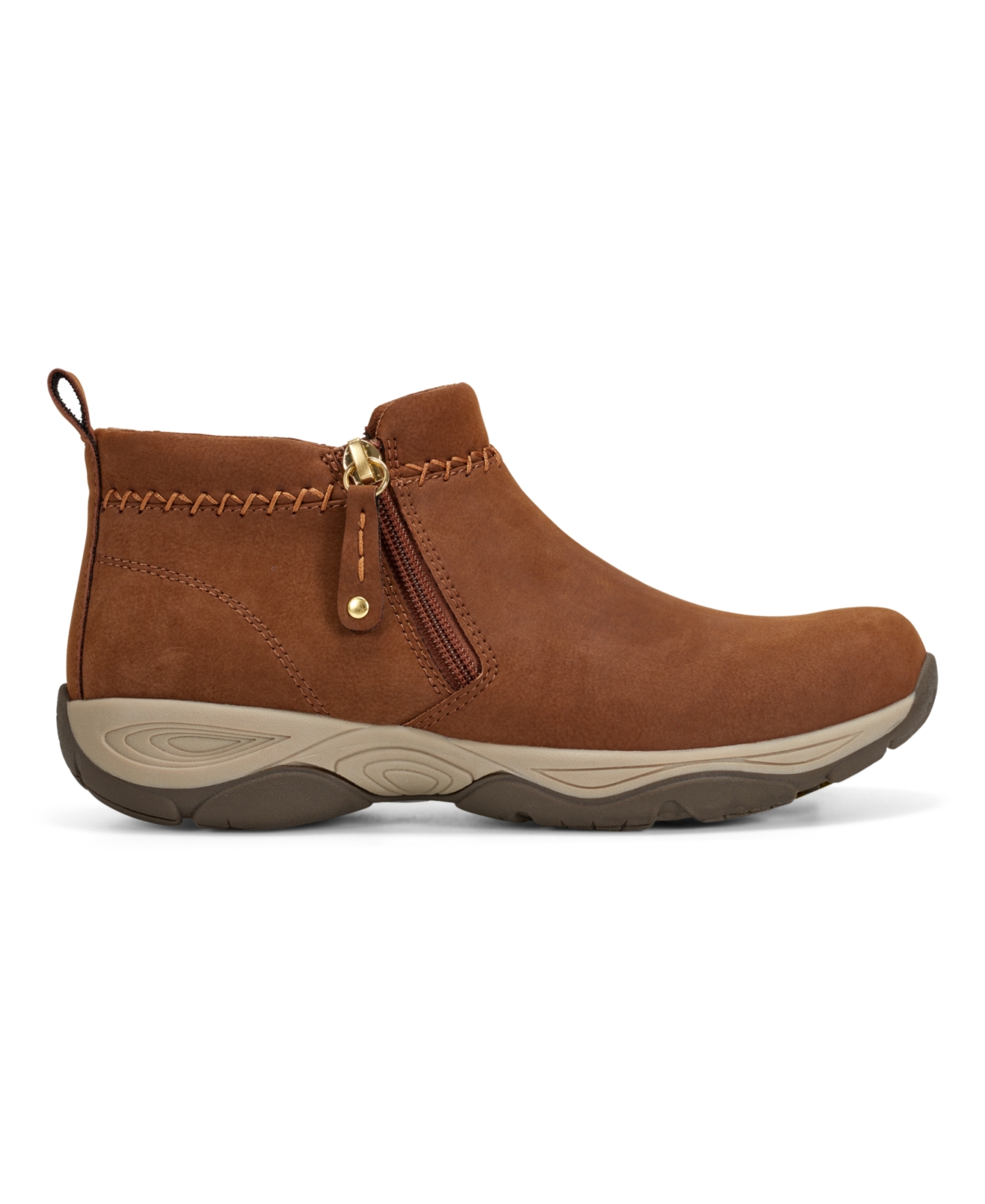 Easy Spirit Women's Madra Side Zip Water Repellent Booties In Brown