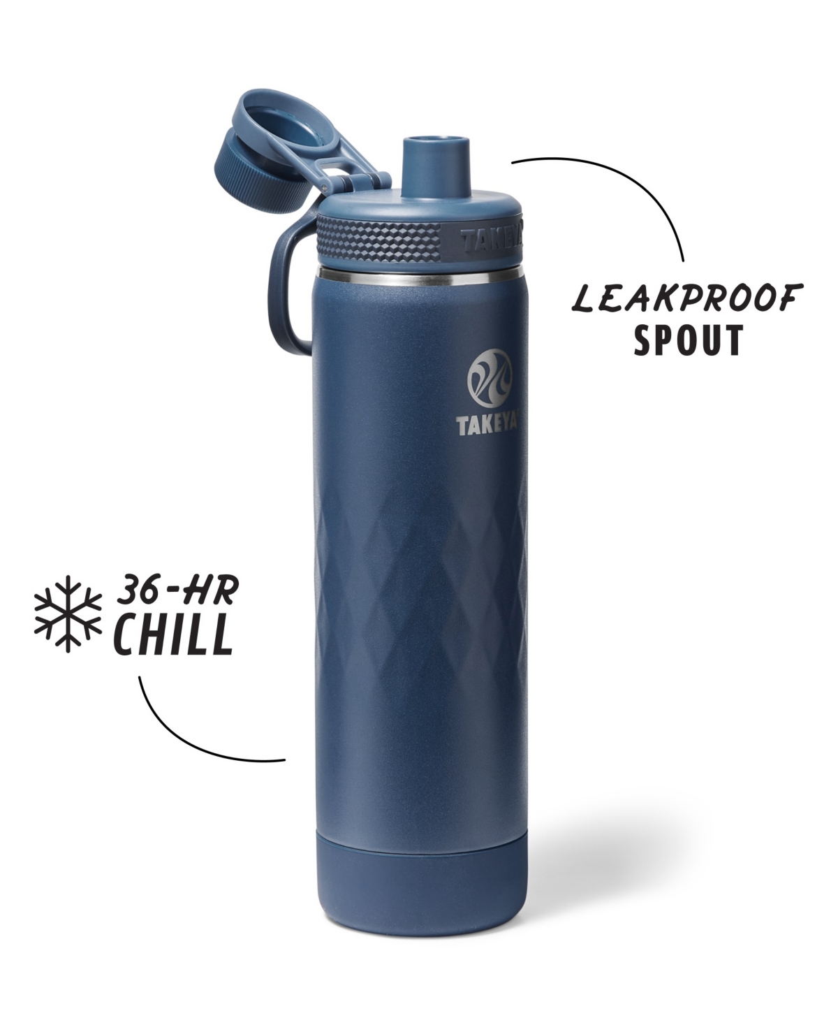 Takeya Sport 22 Oz. Triple-insulated Water Bottle With Straw Lid In Purple