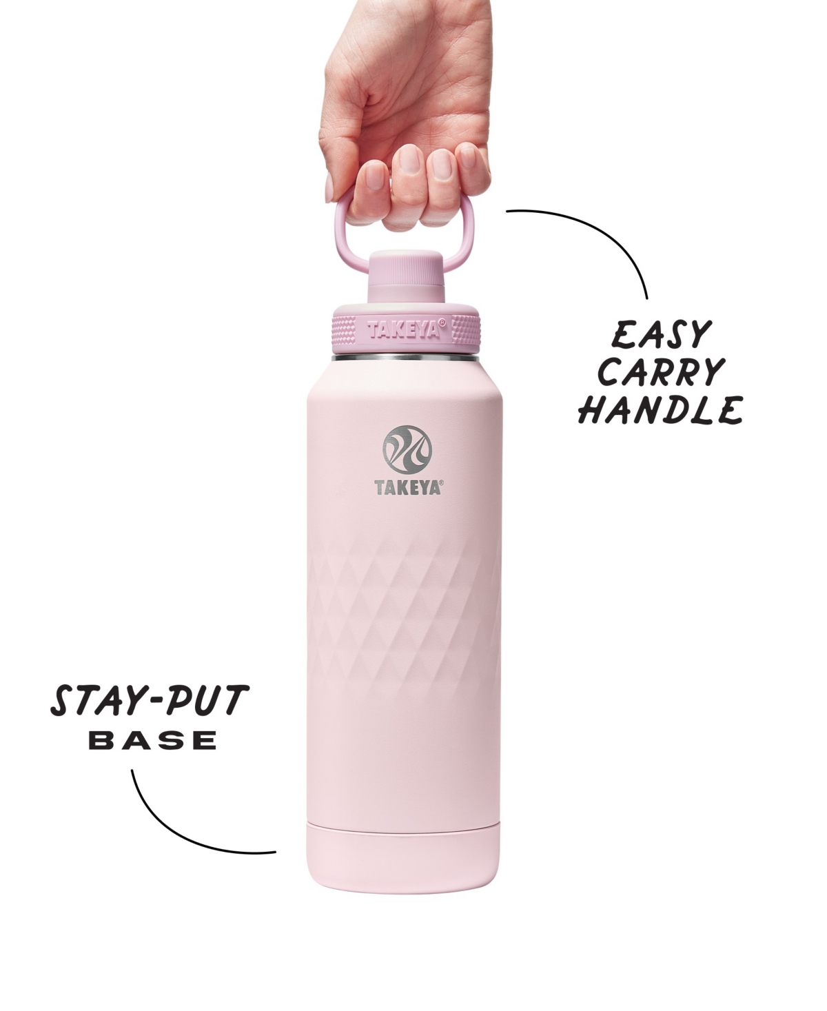 Takeya Sport 40 Oz. Triple-insulated Water Bottle With Spout Lid In Pink