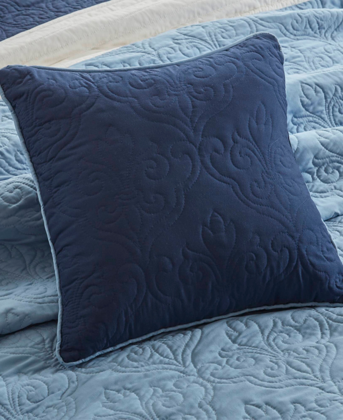 Madison Park Attingham 7-pc. Quilt Set, Full/queen In Blue