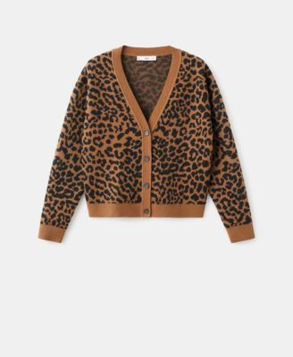 Women's Leopard Knit Cardigan