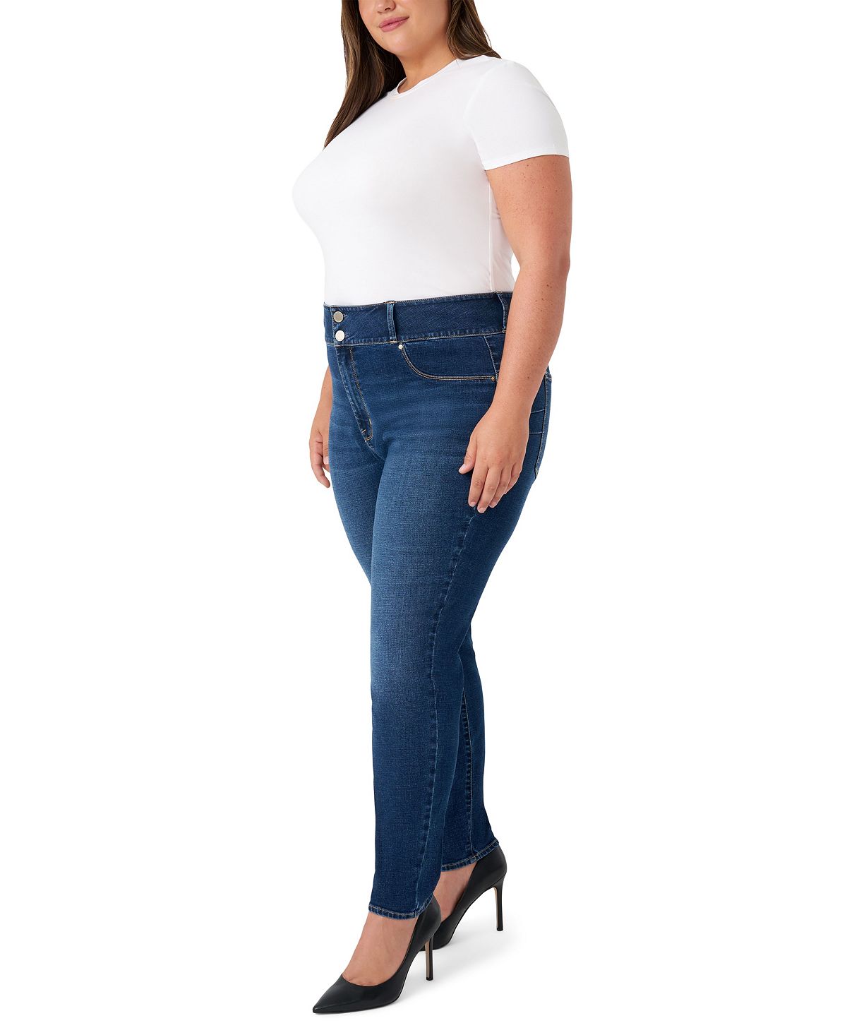 Seven7 Plus Size High Rise Curvy Legging Jeans view 2 — MAYCSS fashion products