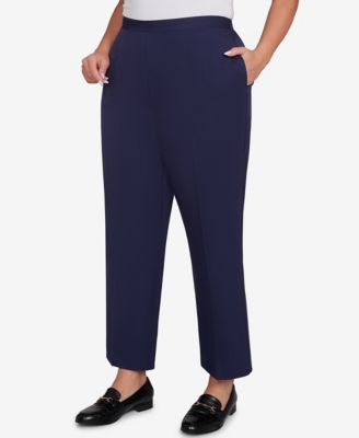 Plus Size Saratoga Springs Side Seam Pocket Short Length Twill Pants