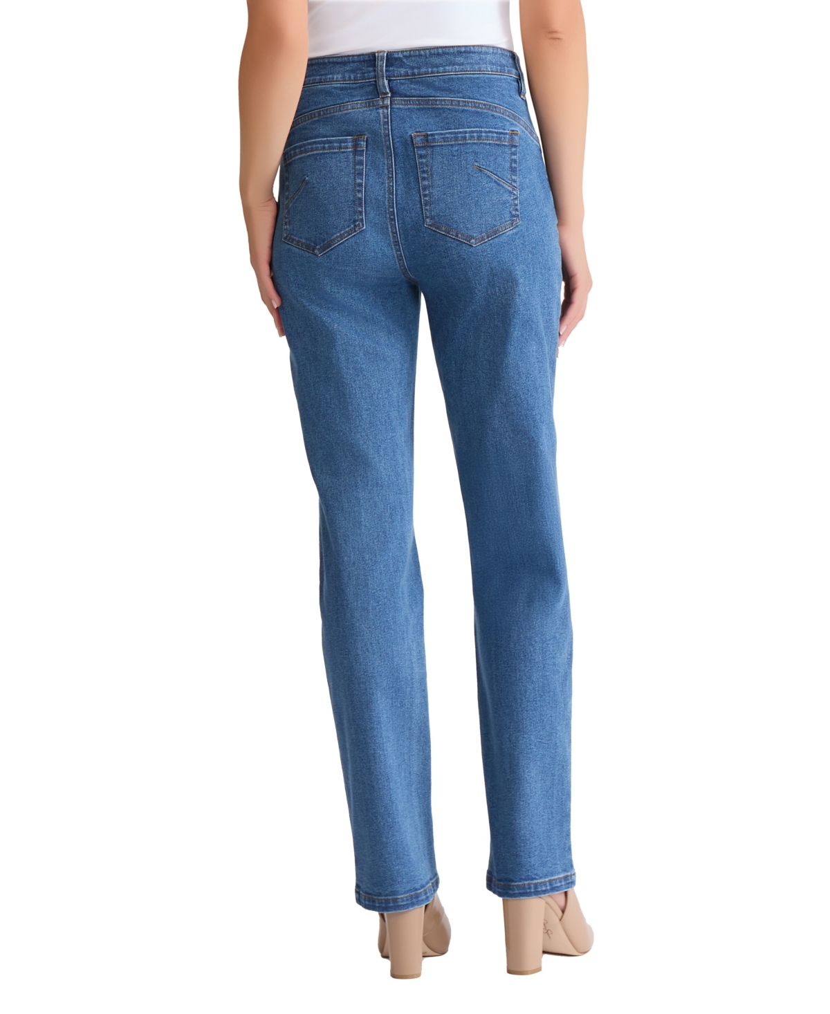 Jones New York Lexington Straight Leg Jeans In Blue