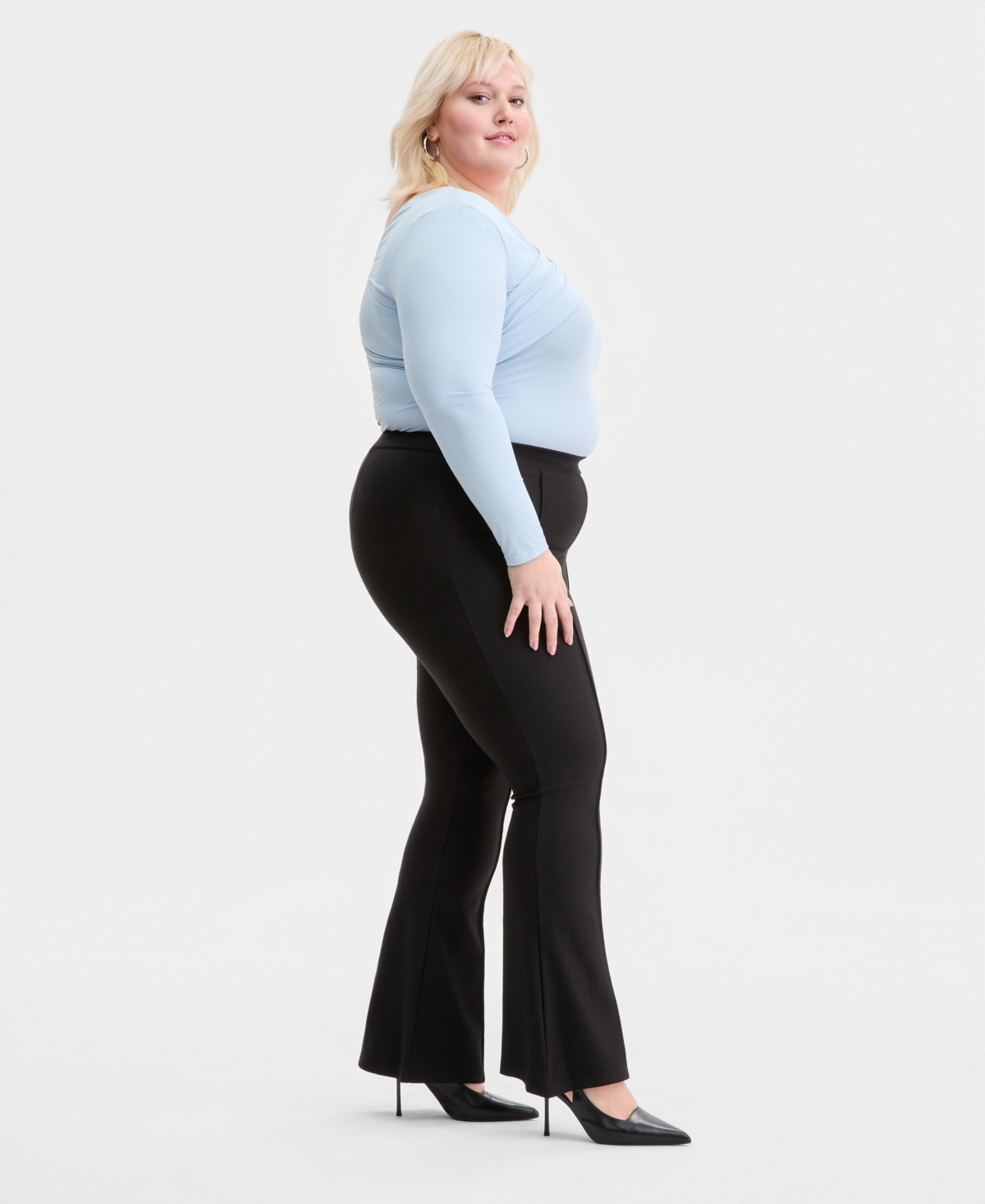 Bar Iii Trendy Plus Flare Pants, Macy's Exclusive