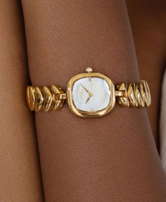 Metal Moderna Gold Plated Bracelet Watch, 80mm