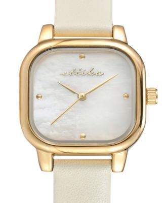 Classic Square Gold Plated Bracelet Watch, 70-110mm