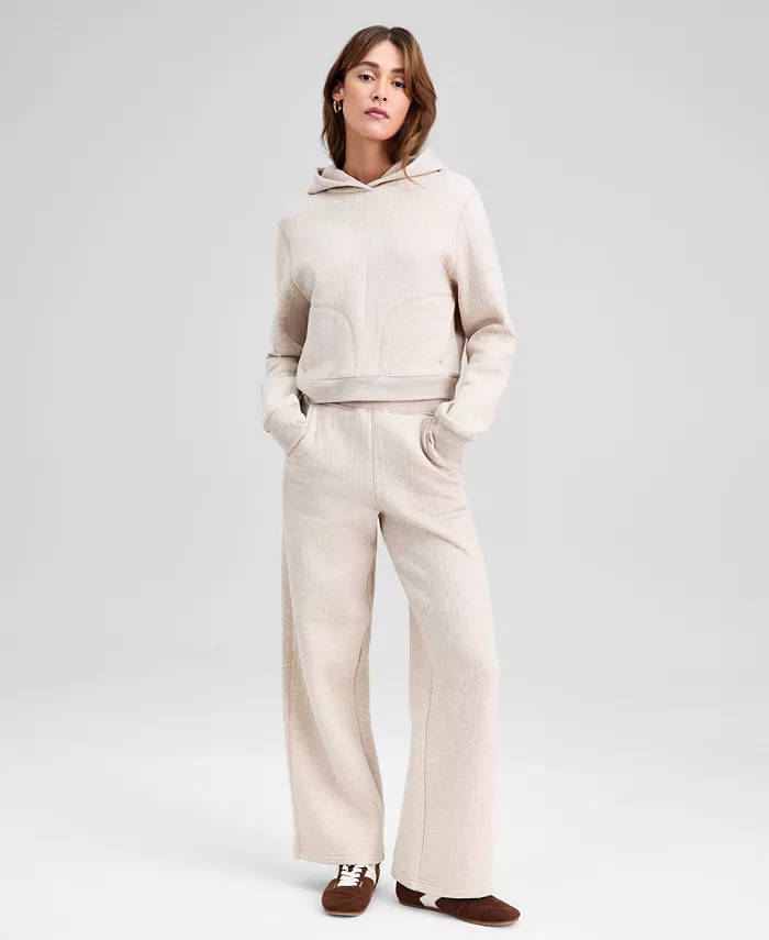 Women's Quilted Wide-Leg Lounge Pants