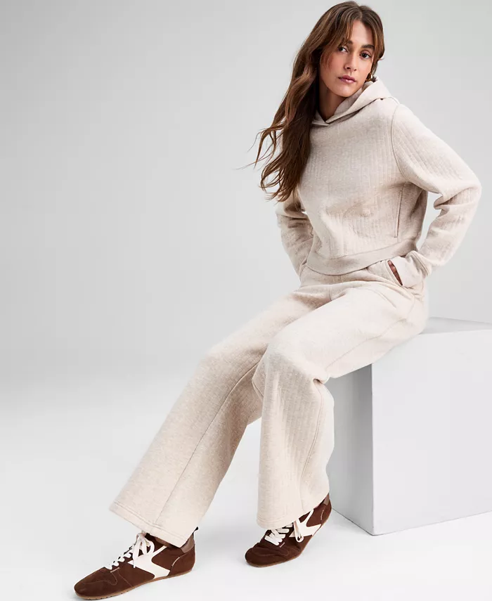 Women's Quilted Pullover Lounge Hoodie - thumbnail 4