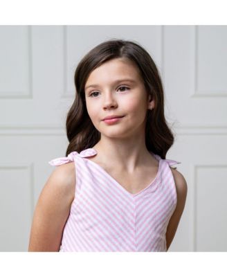 Toddler Girls Hope and Henry Sleeveless Bow Shoulder Swing Dress