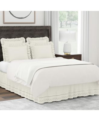 Ruffled Eyelet 14" Drop Bed Skirt, California King