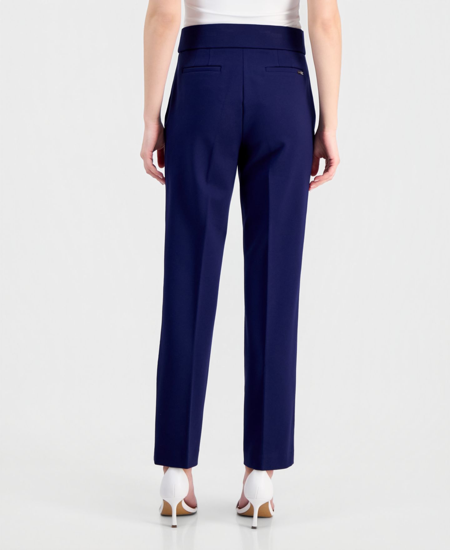 Женские брюки Anne Klein Plus Size Mid-Rise Pull-On Straight, цвет: Distant Mountain — фото 3