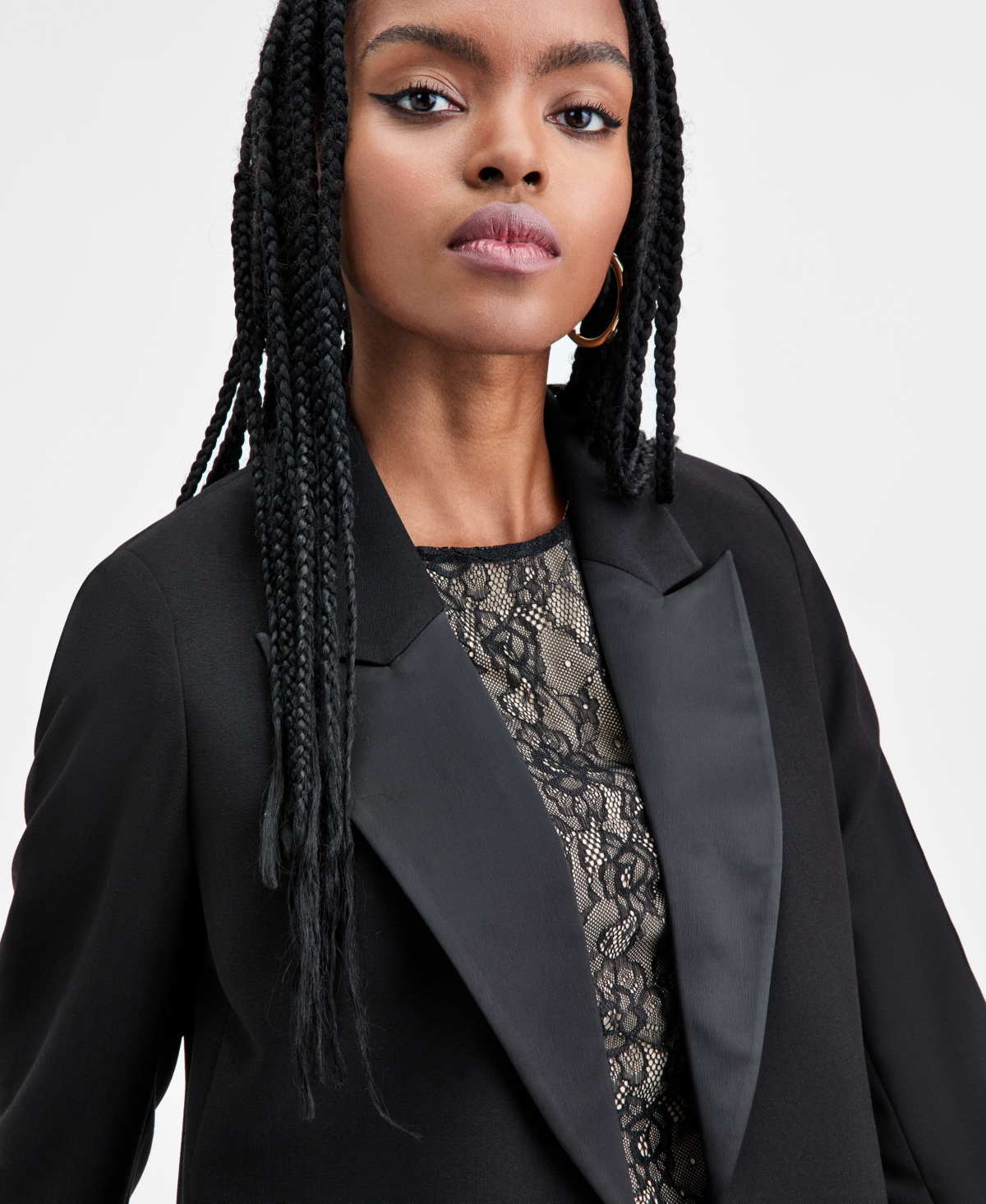 Bar Iii Women's Open Front Tuxedo Jacket, Macy's Exclusive