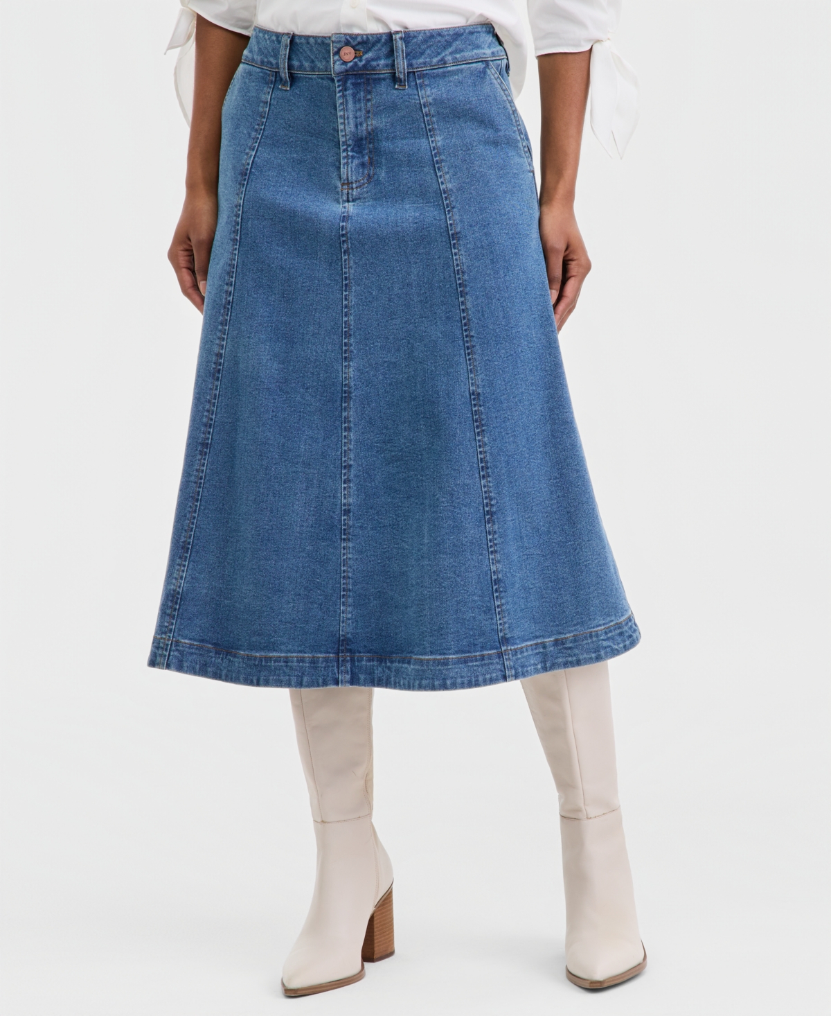 Jones New York Women's Pocket-Detail Midi Skirt