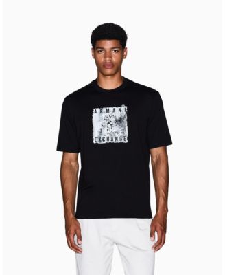 Men's Grid Box Splatter Graphic T-Shirt