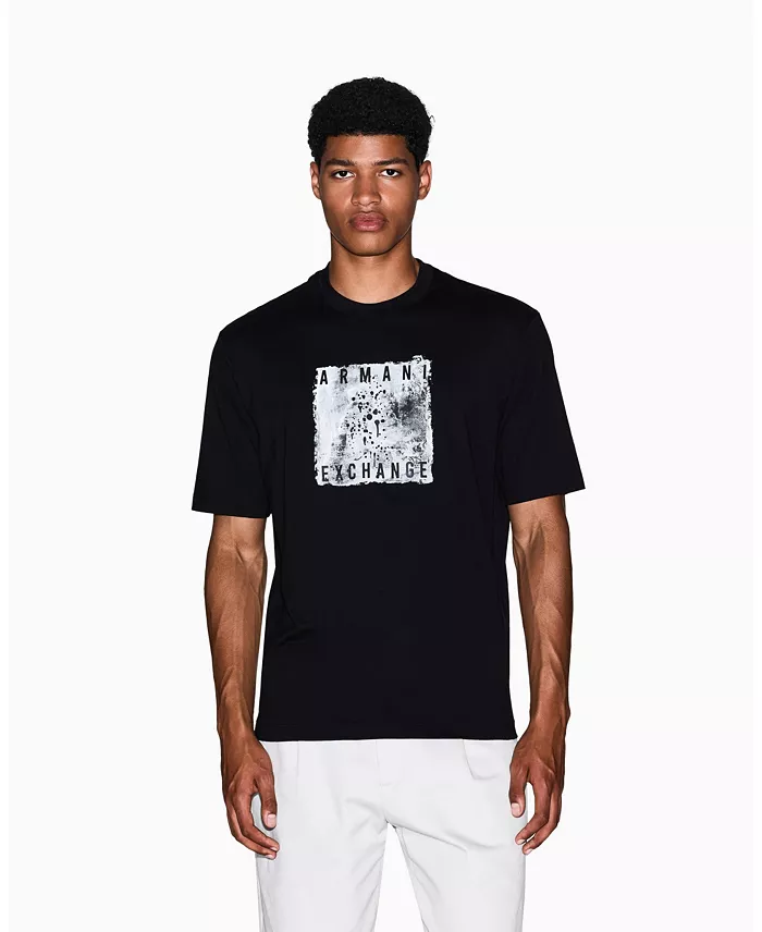 Men's Grid Box Splatter Graphic T-Shirt - thumbnail 6