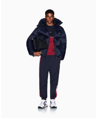 Men's Color Block Embroidered Center Logo Crewneck Sweatshirt