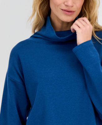 Women's Drapey Funnel-Neck Relaxed Tunic