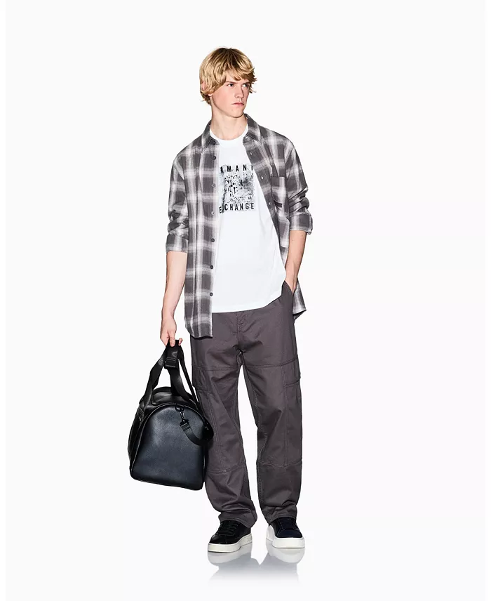 Men's Grid Box Splatter Graphic T-Shirt - thumbnail 3