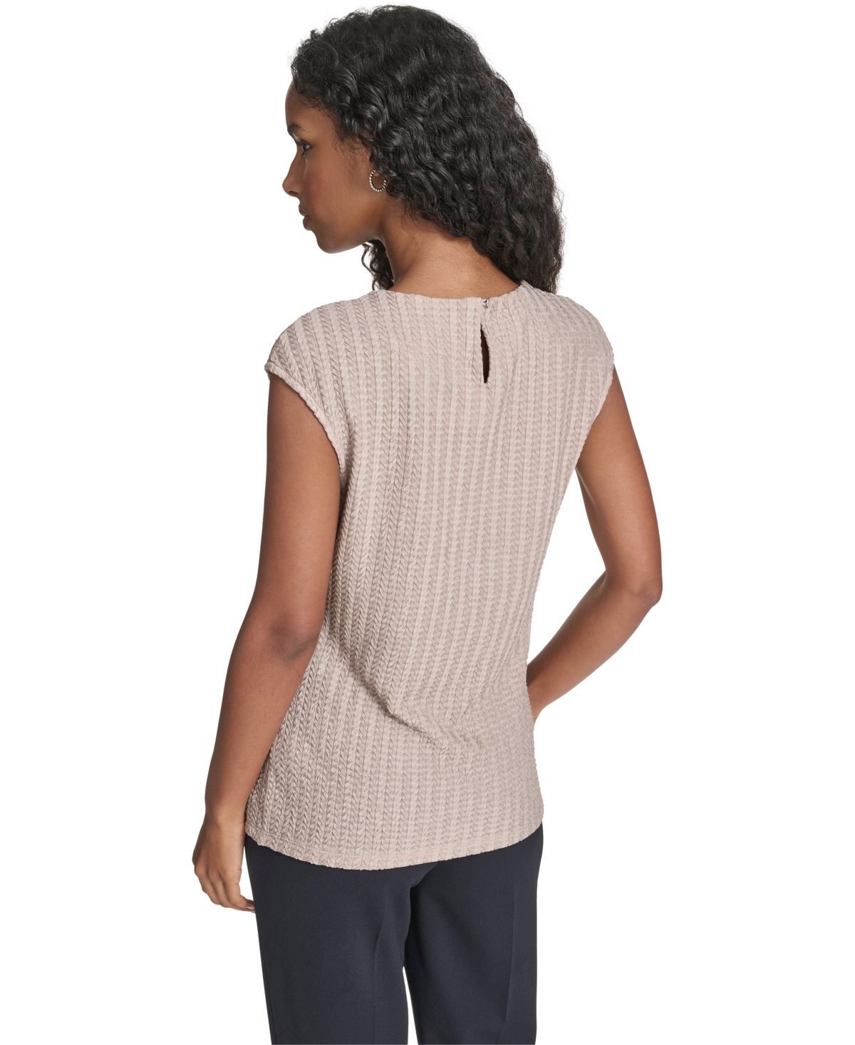 Calvin Klein Women's Textured Cap Sleeve Top