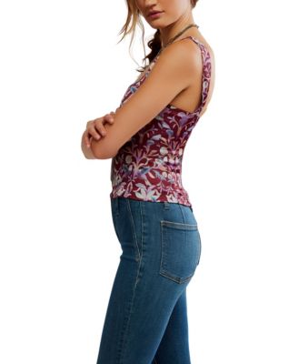 Women's Grace Sleeveless Floral Printed Corset Top