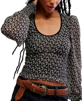 Women's Dottie Bow Printed Top