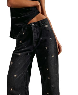Women's Deep Trance Shine Embroidered Jeans