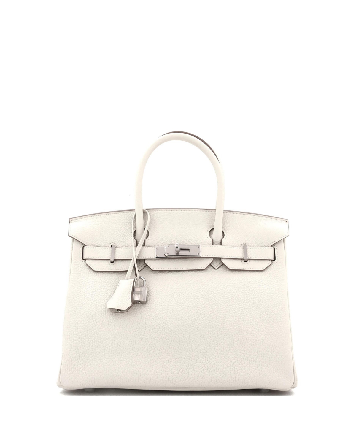 Pre-Owned Hermes Birkin Handbag Light Togo with Palladium Hardware