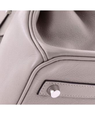 Birkin 30 Handbag Grey Novillo with Palladium Hardware