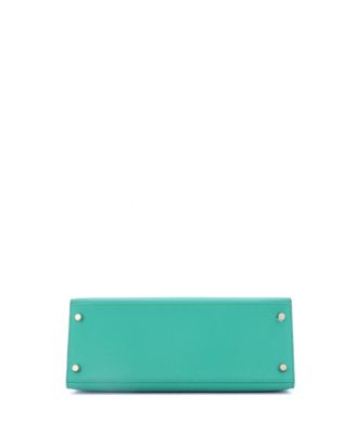 Kelly 28 Handbag Green Epsom with Gold Hardware