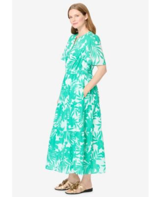 Plus Size Tiered Midi Dress