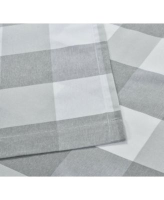 Country Farmhouse Living Classic Buffalo Plaid Checkered Single Grommet Top Window Curtain Panel - 54 in. W x 84 in. L, Linen