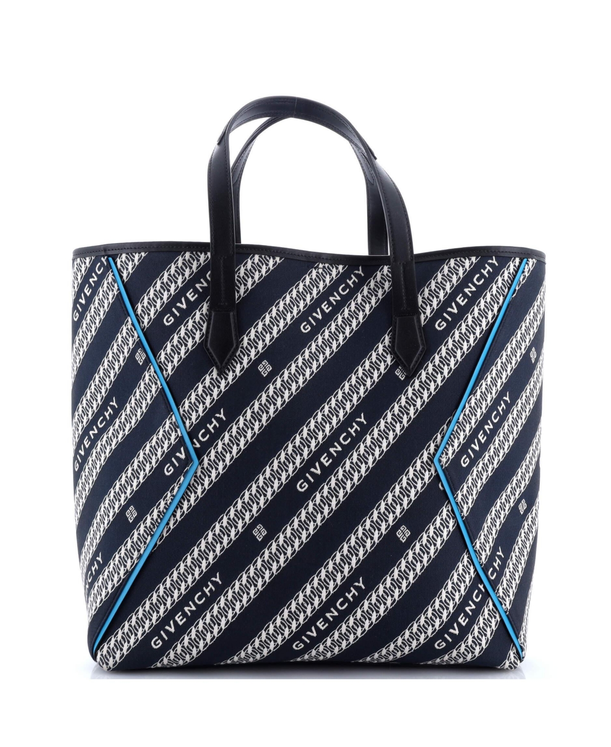 Pre-Owned Givenchy Medium Bond Shopper Tote Logo Jacquard Canvas
