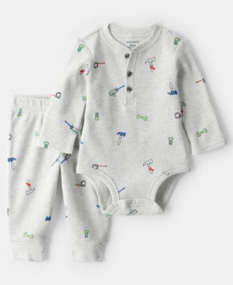 Carter's - Baby Boys 2-Piece Construction Thermal Bodysuit and Pants Set