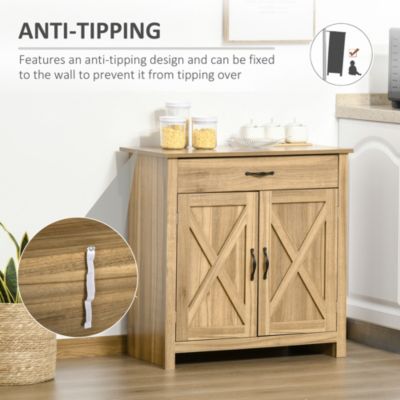 32" Modern Farm Style Sideboard Storage Buffet Server Cabinet Organizer