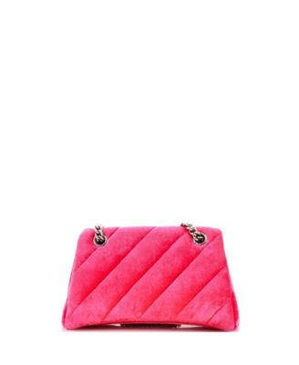 Medium Crush Chain Flap Bag Quilted Velvet