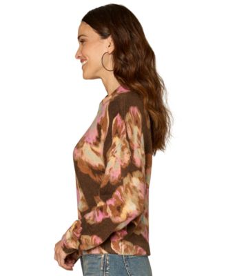 Women's Printed Long-Sleeve Sweater