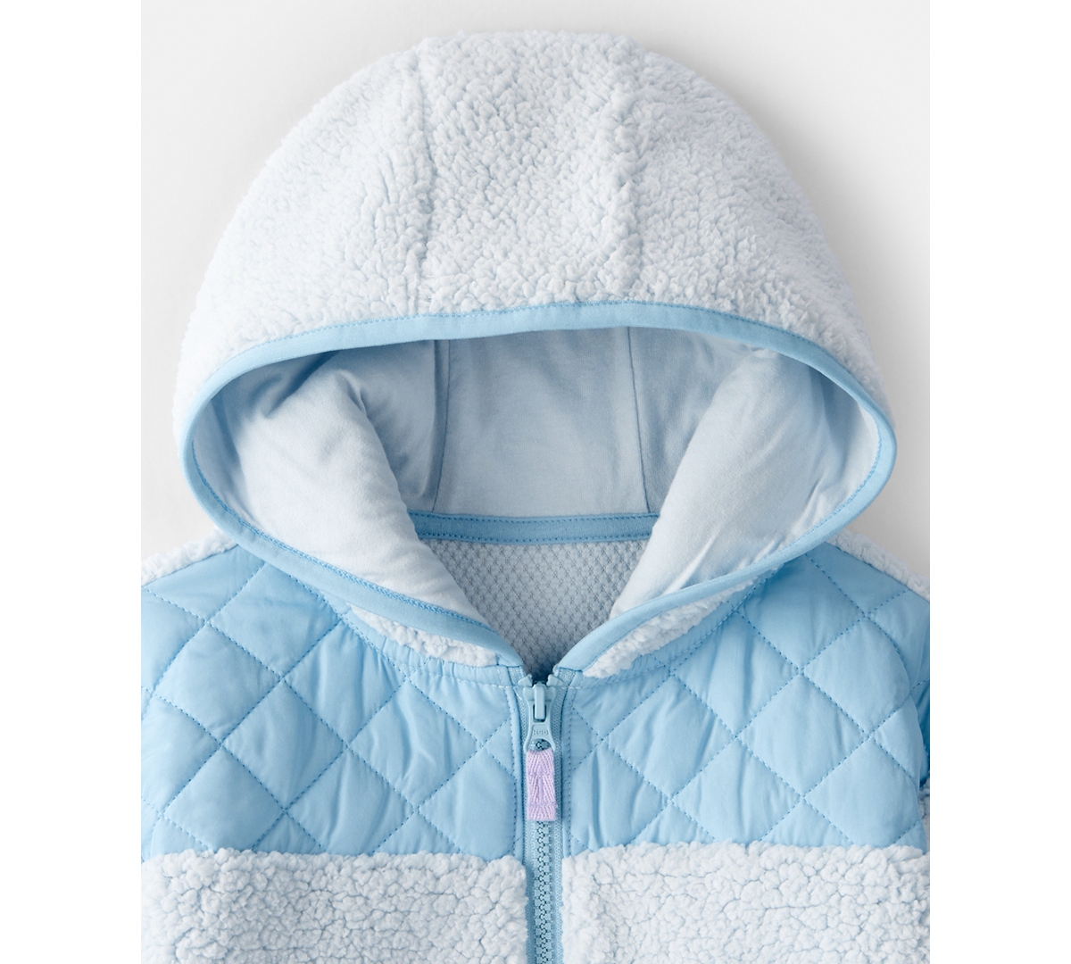 Carter's Girls Toddler 2t-5t Hooded Zip-up Jacket In Blue