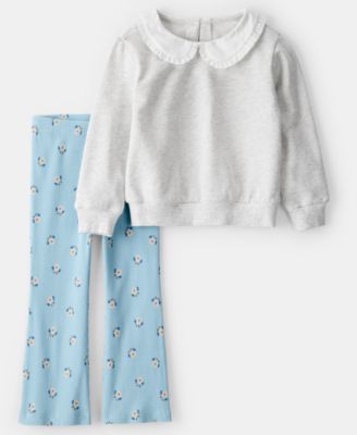 Carter's - Girls Toddler 2T-5T Long-Sleeve Sweatshirt and Leggings, 2-Piece Set
