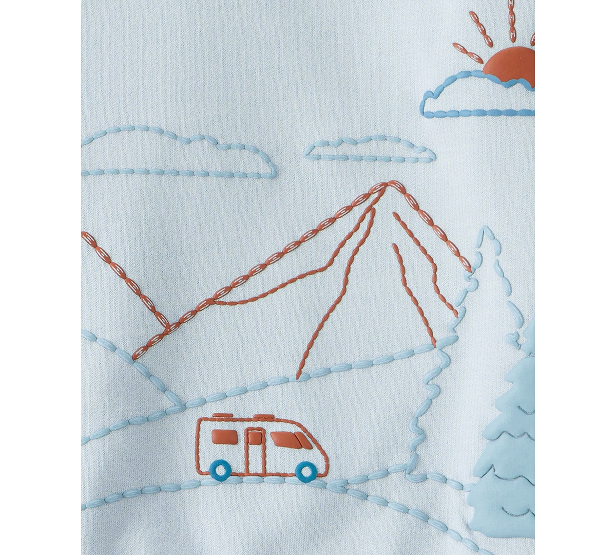 Carter's Boys Toddler 2t-5t 2-piece Day Dream Fleece Mountain Pull-on Sweatshirt And Joggers Set In Blue