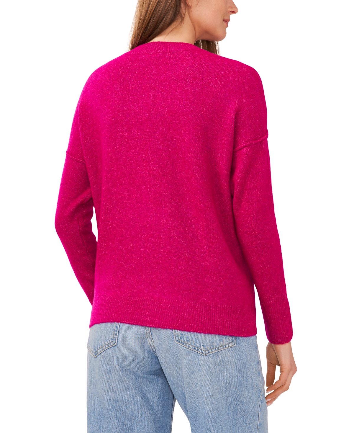Vince Camuto Women's Cozy Crewneck Long-Sleeve Extend-Shoulder Sweater