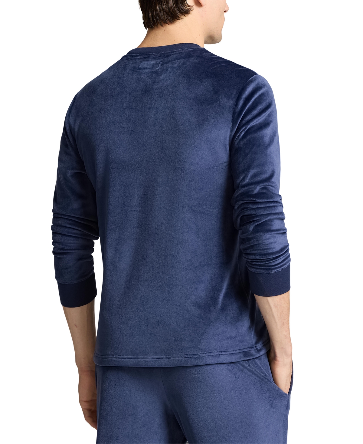 Polo Ralph Lauren Men's Velour Crewneck Pajama T-shirt In Blue