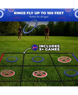 Fling Tac Toe (9ft x 9ft) Giant Tic Tac Toe Game Outdoor | Weatherproof Giant Outdoor Games for Adults and Family
