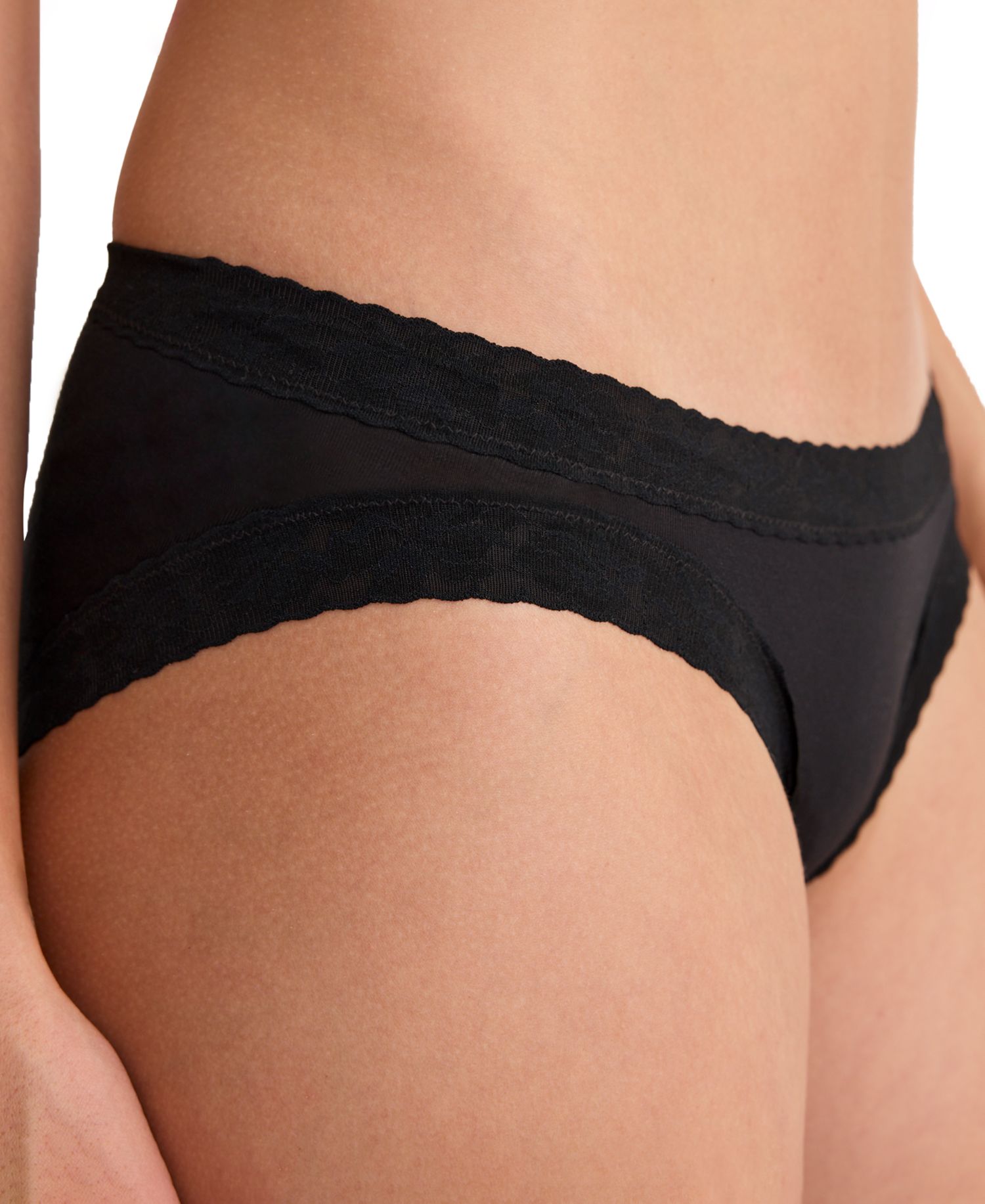 Soft Stretch Lace Mid Rise Bikini Bottoms 4519