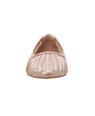 NOELLE Women's Pointed Toe Beaded Mesh Flat