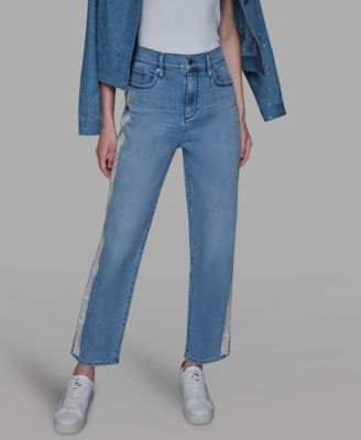 KARL LAGERFELD PARIS - Women's Stripe Detail Jeans