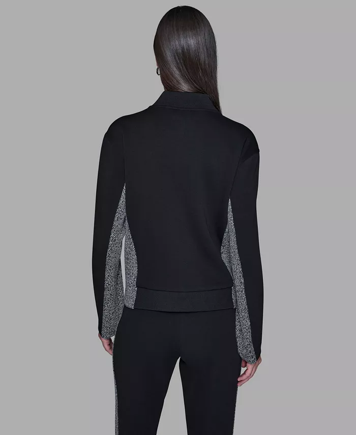 Women's Front Zip Bomber Jacket - thumbnail 5