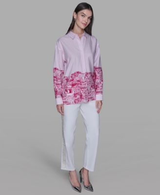 Women's Printed High-Low Shirt