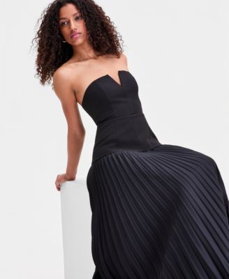 Women's Novalee Mixed-Media Strapless Dress